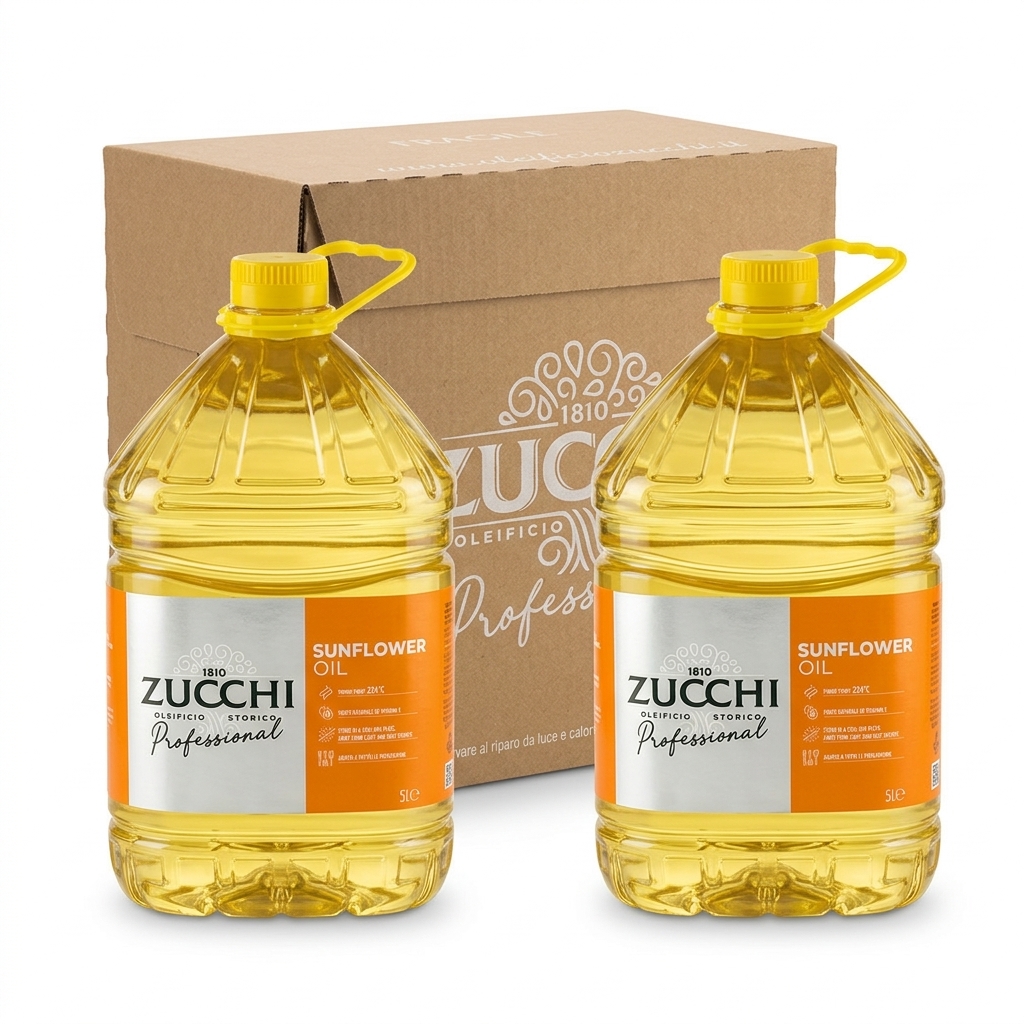 Olio di Semi di Girasole Zeta PET 5 L (Cartone 2 pz) — Oleificio Zucchi
