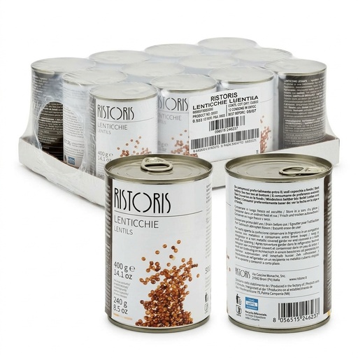 Gekochte Linsen in der Dose 400 g (Karton 12) — Ristoris