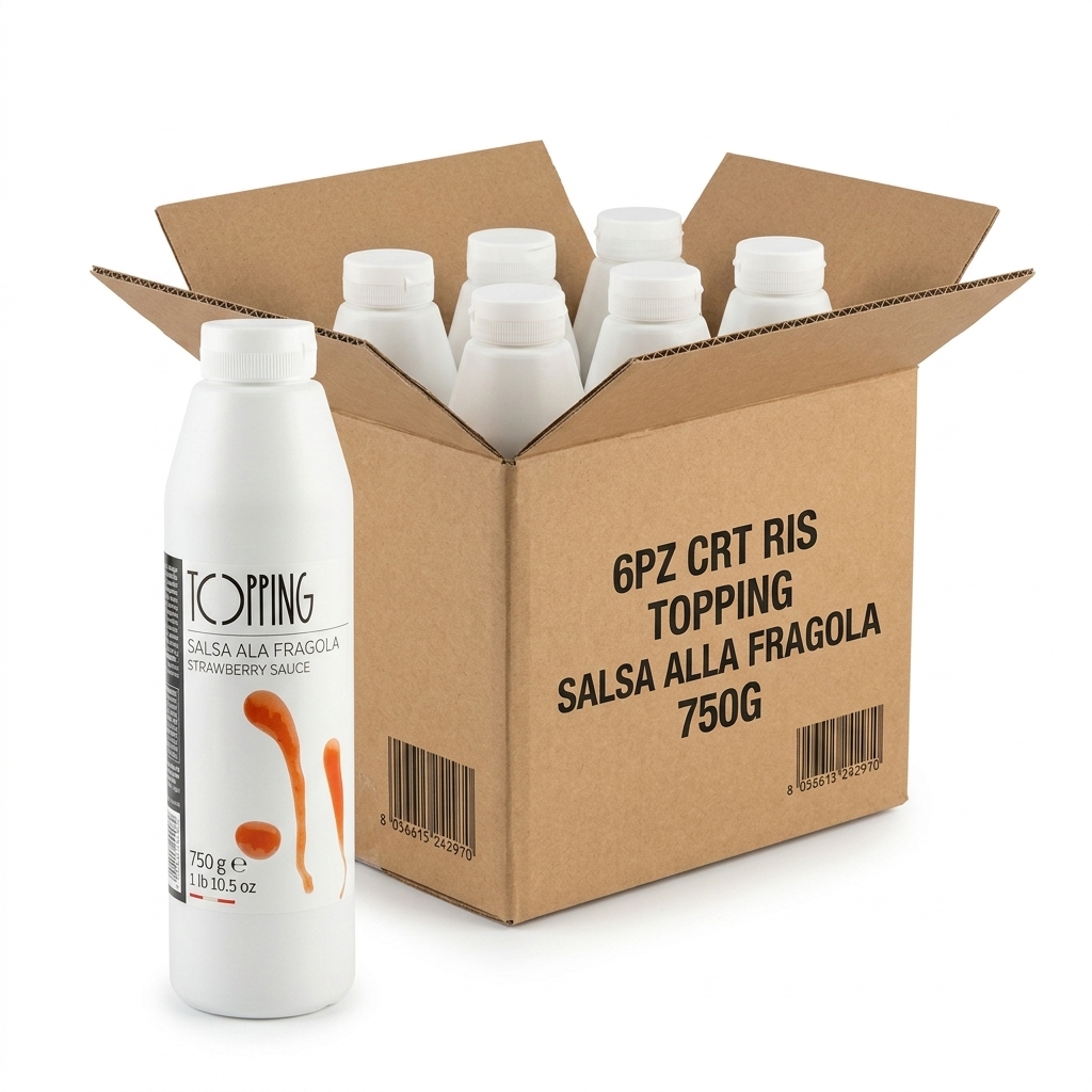 Topping Erdbeere Flasche 750 g (Karton 6) — Ristoris