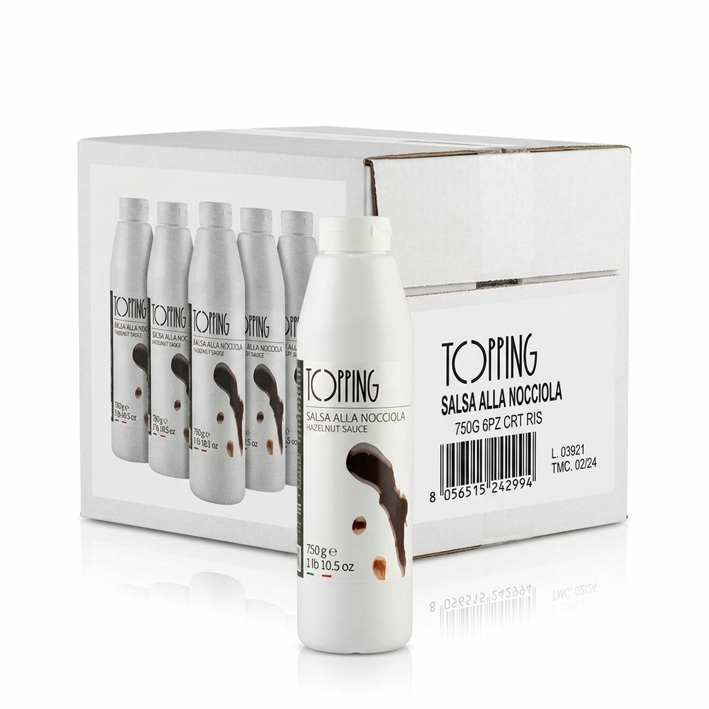 Topping Haselnuss Flasche 750 g (Karton 6) — Ristoris
