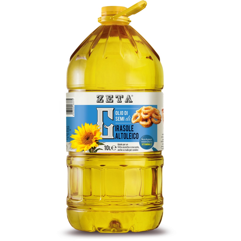 OLIO DI GIRASOLE ALTOLEICO ZETA PET 10L 2PZ CRT ZUCCHI
