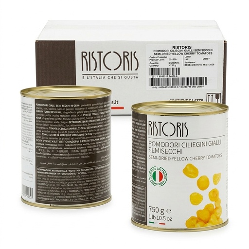 Semi-Dried Yellow Cherry Tomatoes Tin 750 g (Carton 6) — Ristoris