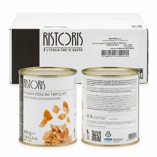 [007605] Steinpilze «Trifolati» in Öl 800 g (Karton 6) — Ristoris