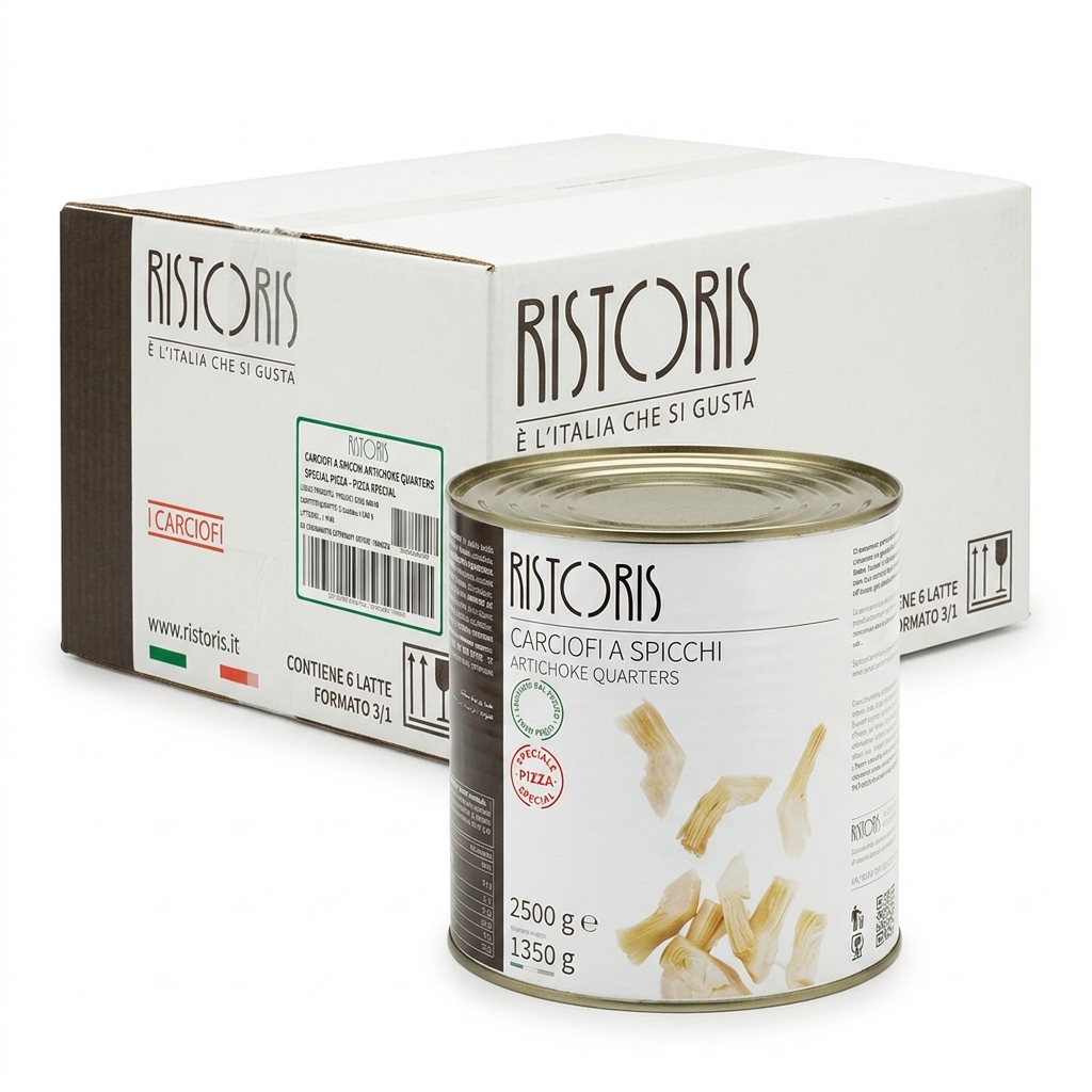 Artischocken-Spalten Speciale Pizza Natur Ristoris - Dose 2,5 kg (6 Stk.)