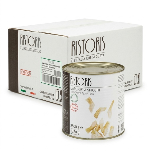 Artischocken-Spalten Speciale Pizza Natur Ristoris - Dose 2,5 kg (6 Stk.)