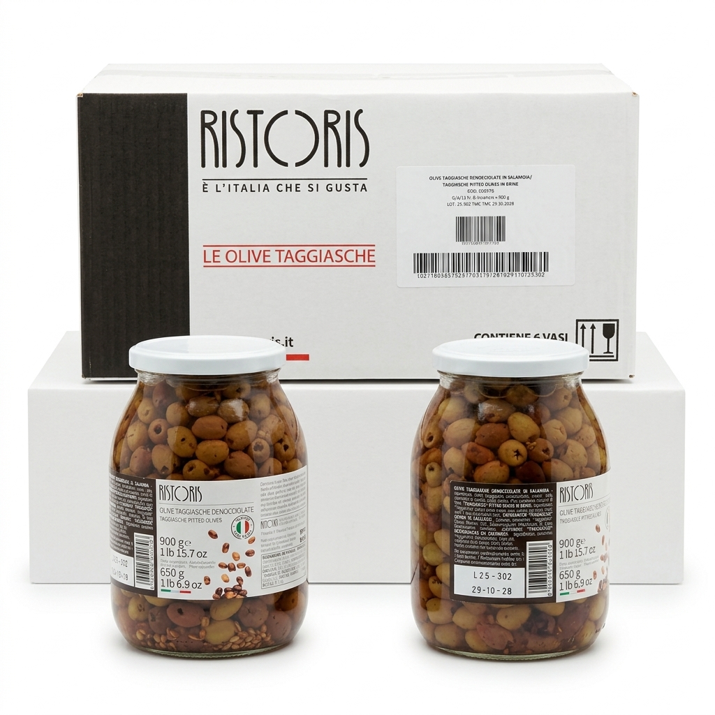 Olive Taggiasche Denocciolate in Salamoia Vaso 900 g — Ristoris