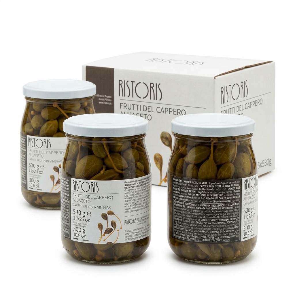 Fruits du Câprier (Cucunci) au Vinaigre Bocal 530 g (Carton 6) — Ristoris