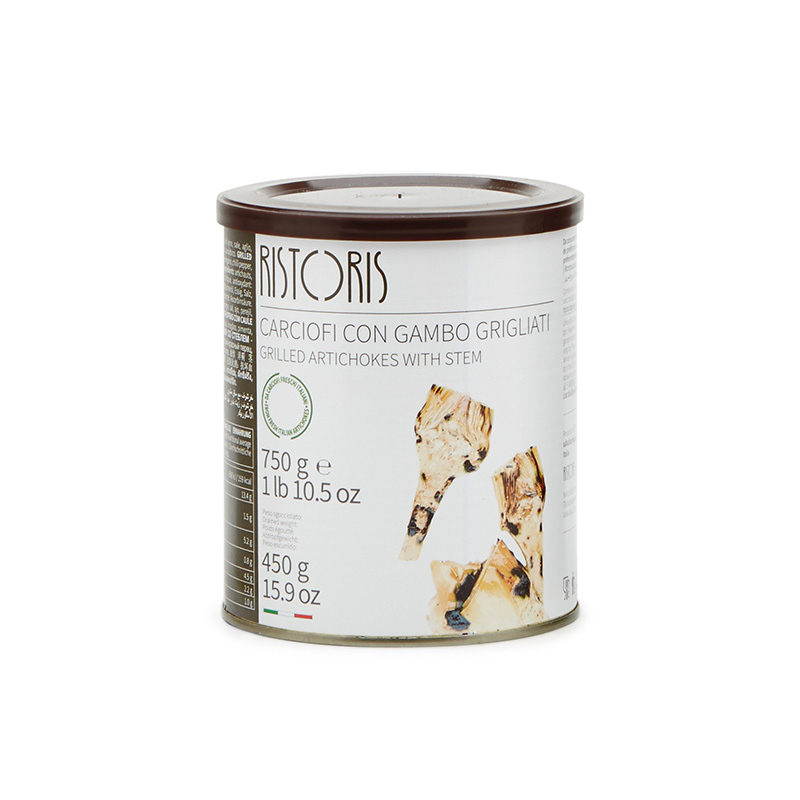 Carciofi Con Gambo Grigliati Latta 750g 6pz krt Ris