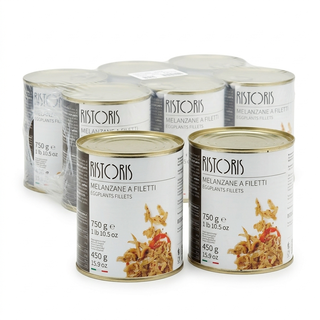 Melanzane a Filetti Grigliate in Latta 750 g (Cartone 6) — Ristoris