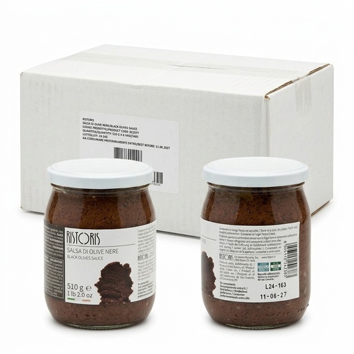 Schwarze Olivencreme Glas 510 g (Karton 6) - Ristoris