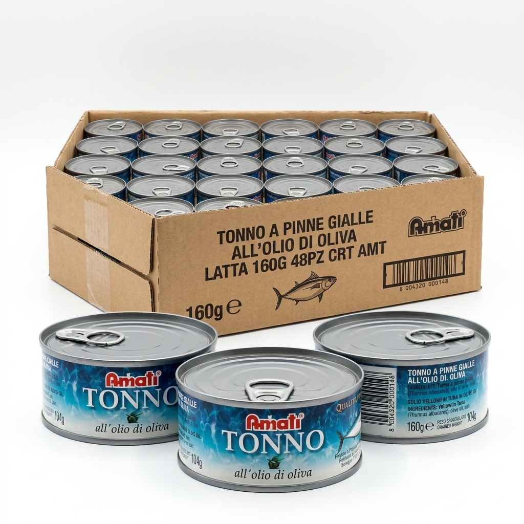 Gelbflossen-Thunfisch in Olivenöl Dose 160 g (Karton 48) — AMT Amati