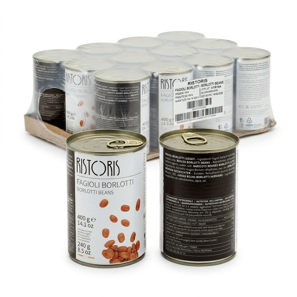 Fagioli Borlotti in Latta 400 g (Cartone 12) — Ristoris