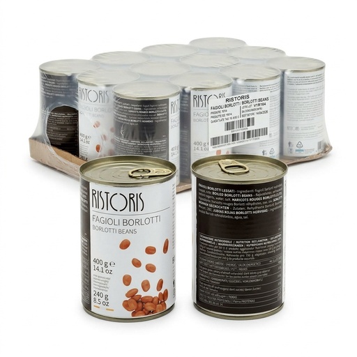 Haricots Borlotti en Boîte 400 g (Carton 12) — Ristoris