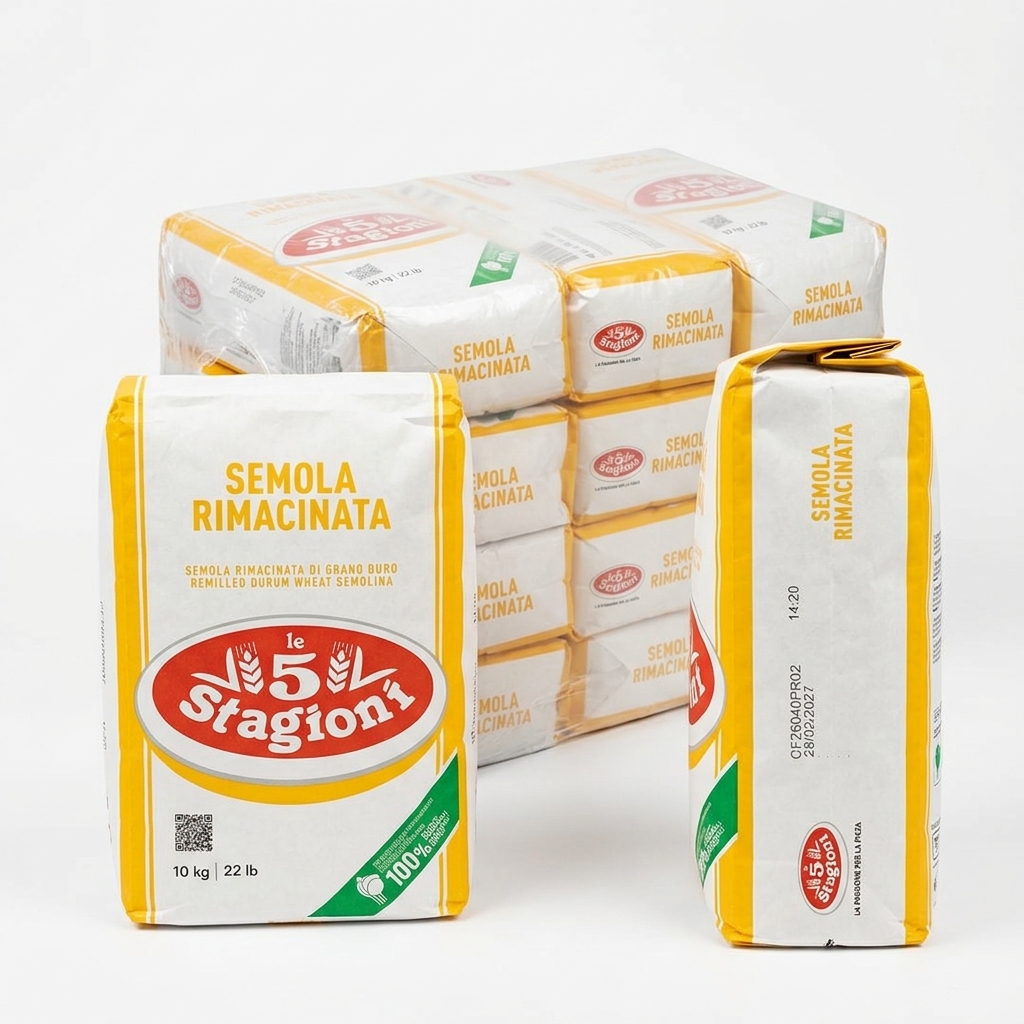 Re-Milled Durum Wheat Semolina Bag 10 kg — Le 5 Stagioni (Agugiaro & Figna)