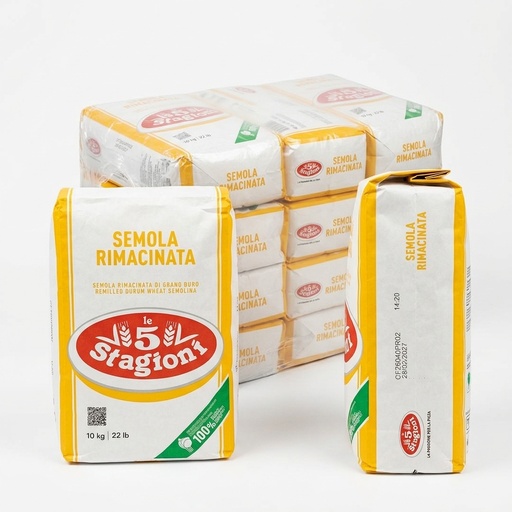 Semoule de Blé Dur Remoulue Sac 10 kg — Le 5 Stagioni (Agugiaro & Figna)