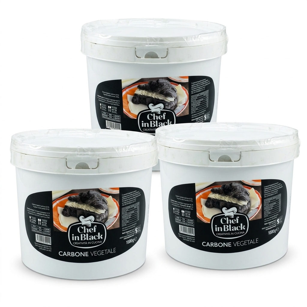 Food-Grade Vegetable Charcoal Powder 1 kg (E153) - Natural Black Colouring for Dough