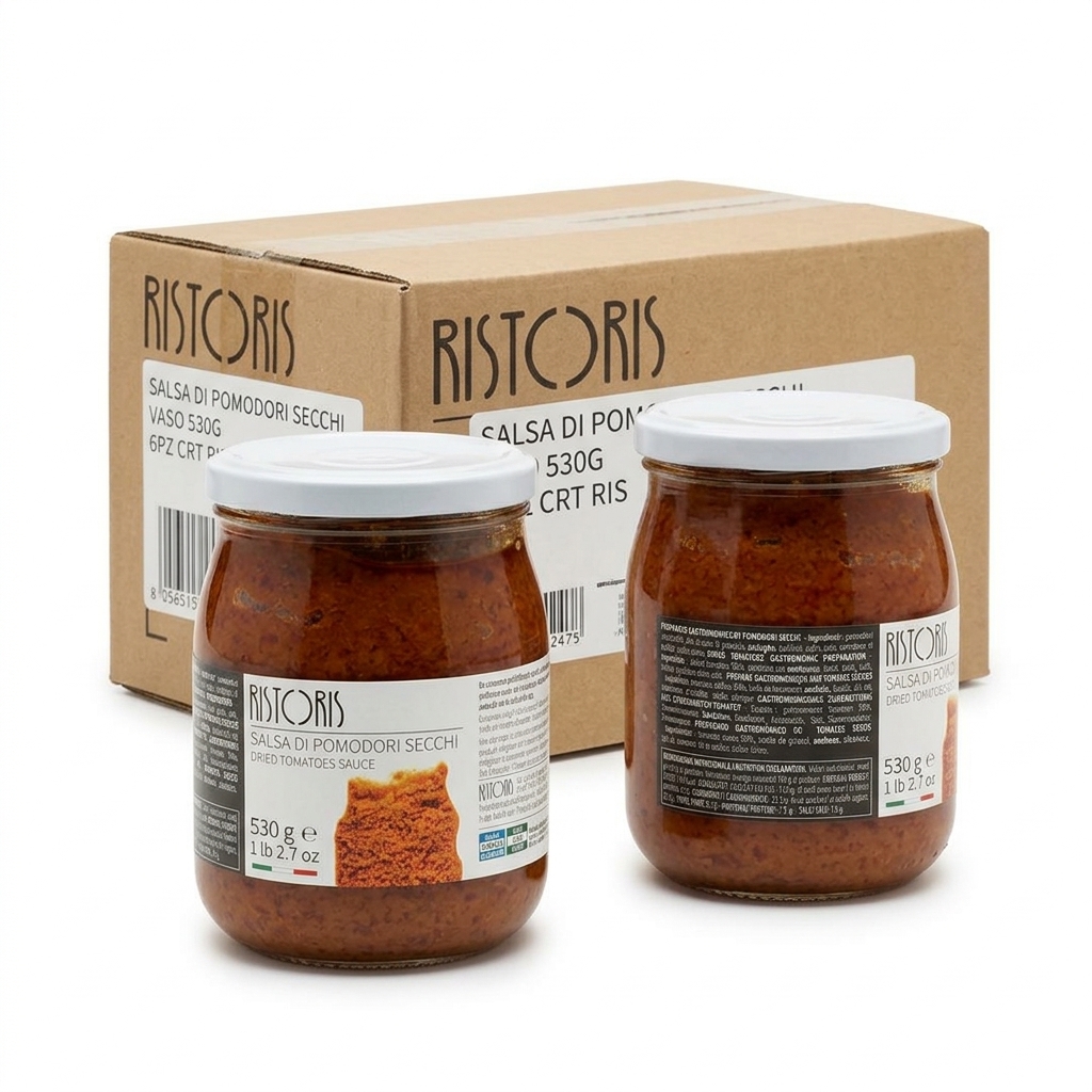 Sauce aus Getrockneten Tomaten Glas 530 g (Karton 6) - Ristoris