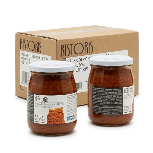 Sun-Dried Tomato Sauce Glass Jar 530 g (Case of 6) - Ristoris
