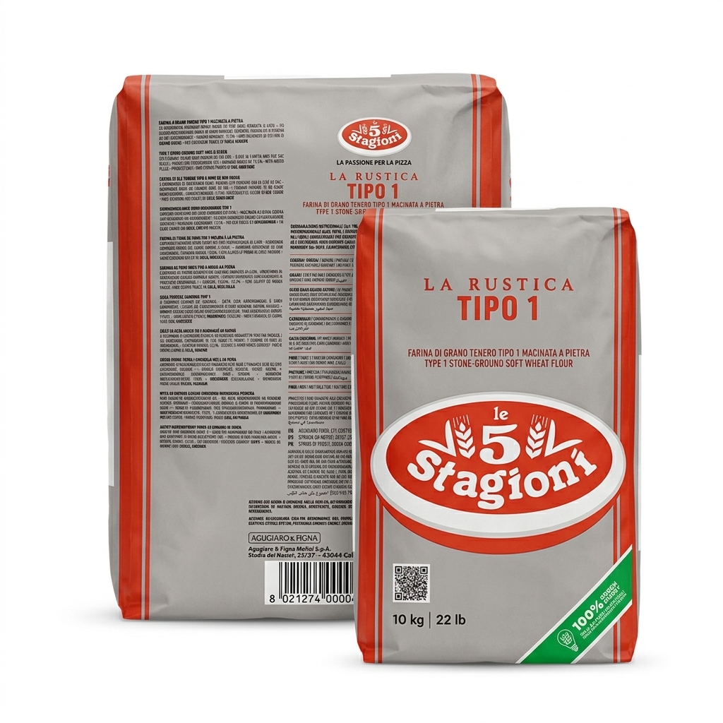 Type 1 Stone-Ground Flour Le 5 Stagioni W300 10 kg Bag