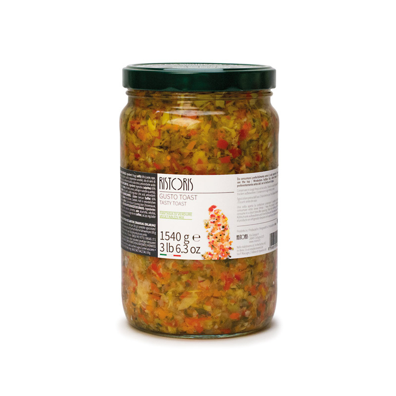 GUSTO TOAST VASO VETRO 1700G 6PZ CRT RIS