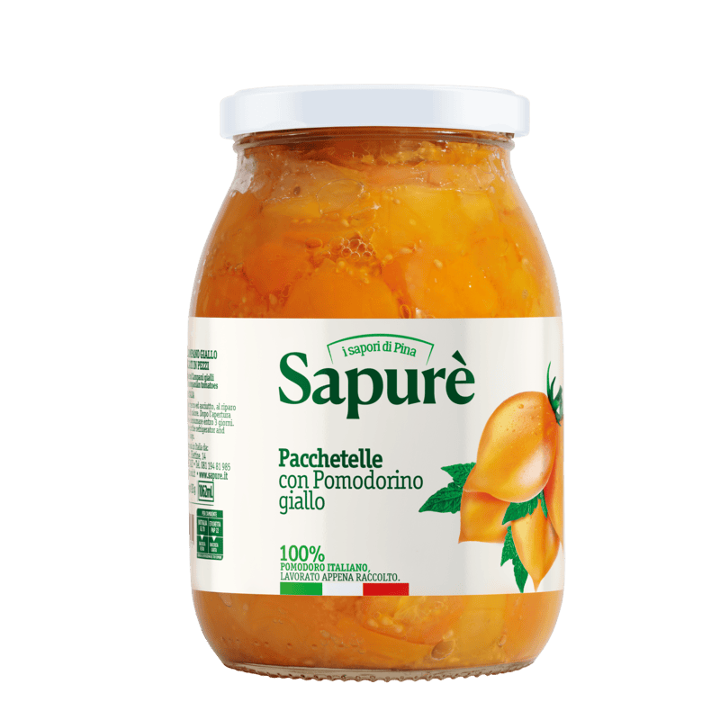 POMODORI PACCHETELLA GIALLI VASO VETRO 1062G 6PZ CRT SAMMY