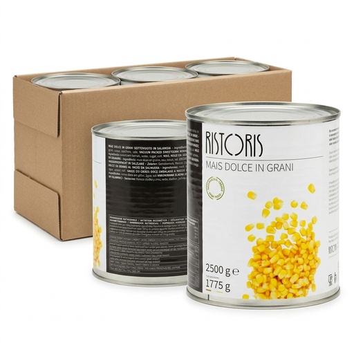 Zuckermais in Körnern Dose 2,5 kg (Karton 3) — Ristoris