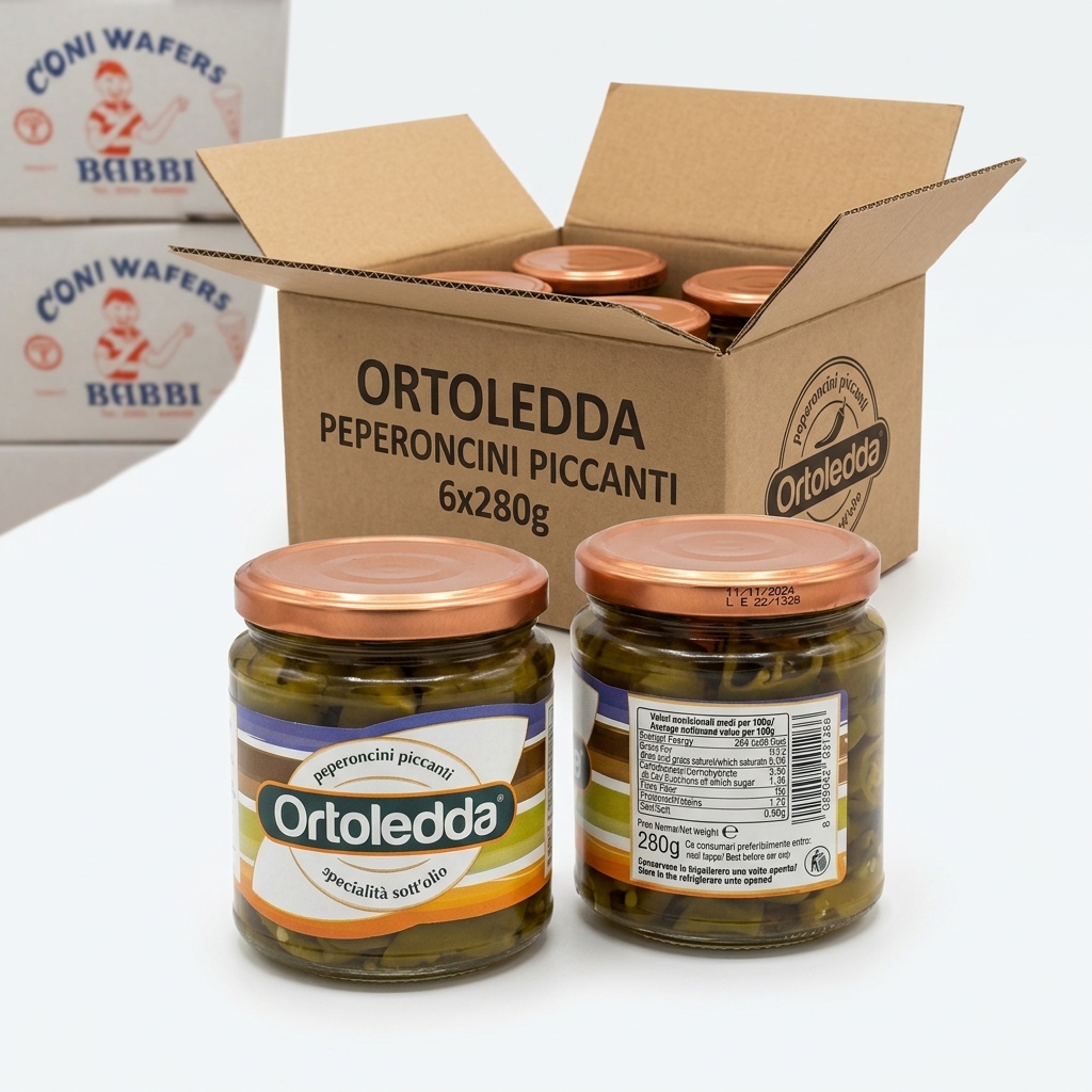 Scharfe Peperoncini im Glas 280 g — Ortoledda
