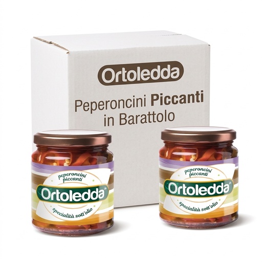 Hot Chilli Peppers in Jar 280 g — Ortoledda
