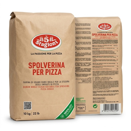 Pizza-Streumehl Spolverizza, Sack 10 kg – Le 5 Stagioni