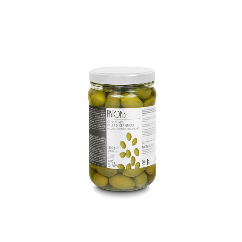 OLIVE VERDI BELLA DI CERIGNOLA VASO 1700G 6PZ CRT RIS