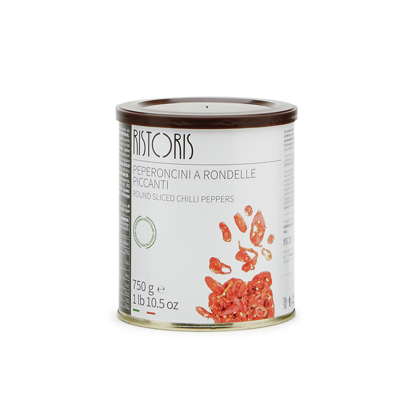 Peperoncini A Rondelle Piccanti Latta 750g 6pz krt Ris