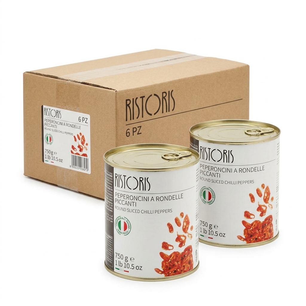 Piments Forts en Rondelles à l'Huile Boîte 750 g (Carton 6) — Ristoris