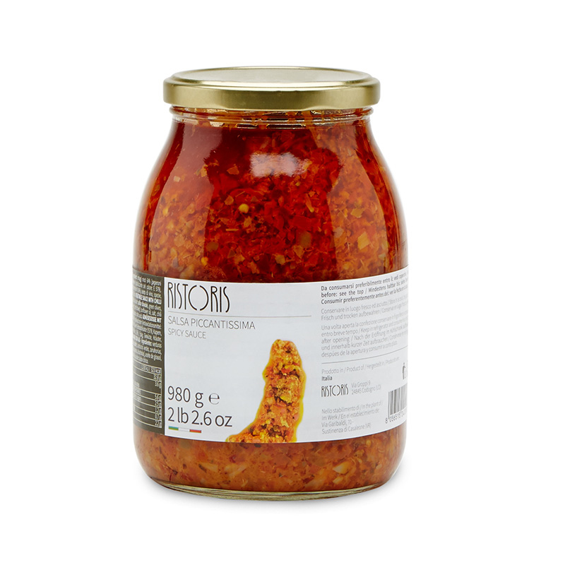 Salsa Piccantissima Vaso Vetro 980g 6pz krt Ris