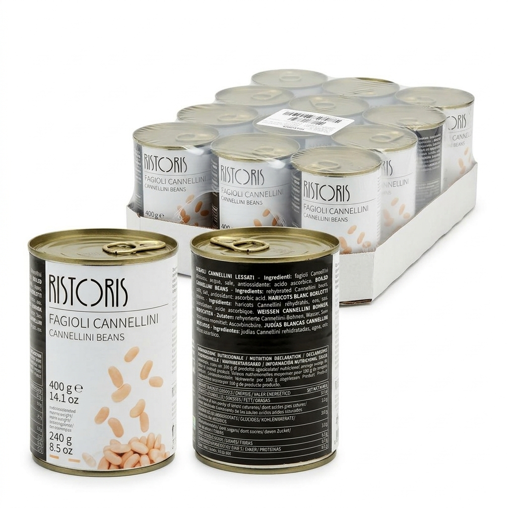 Fagioli Cannellini in Latta 400 g (Cartone 12) — Ristoris