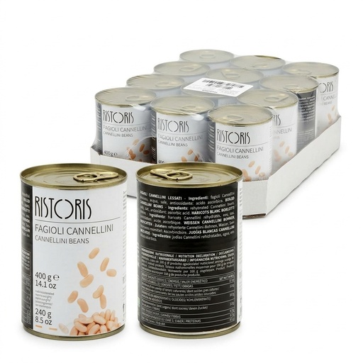 Haricots Cannellini en Boîte 400 g (Carton 12) — Ristoris