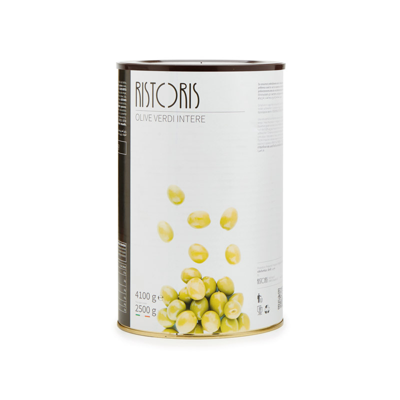 OLIVE VERDI INTERE LARGE SIZE LATTA 4.1KG 3PZ CRT RIS