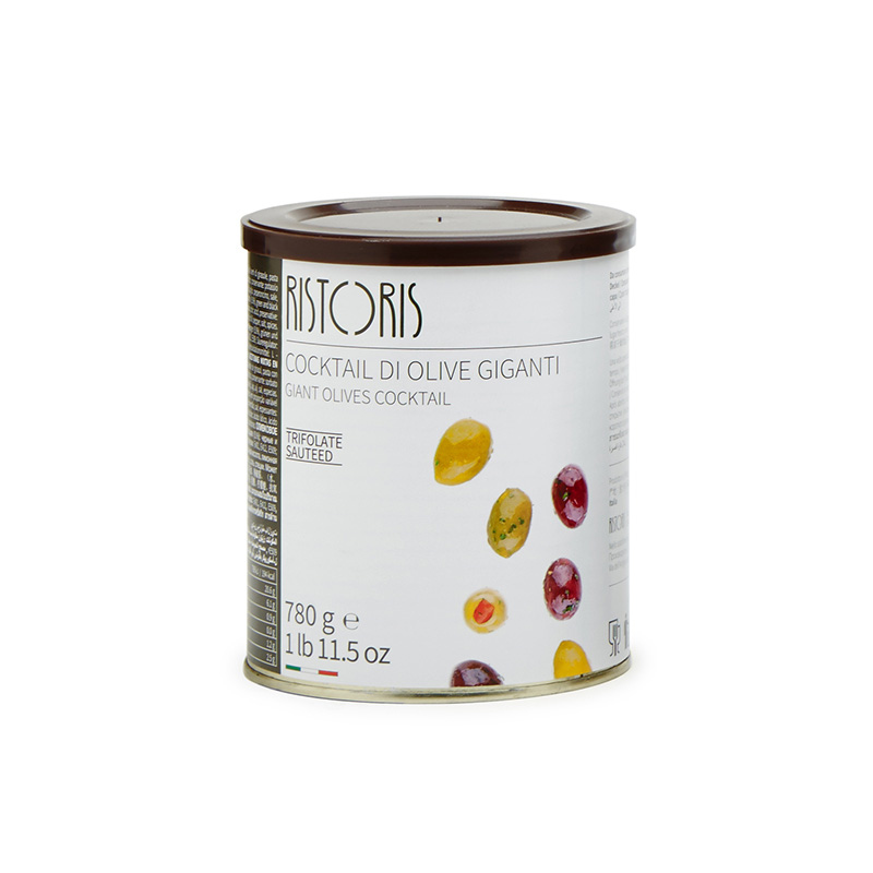 COCKTAIL OLIVE GIGANTI TRIF LATTA 780G 6PZ CRT RIS