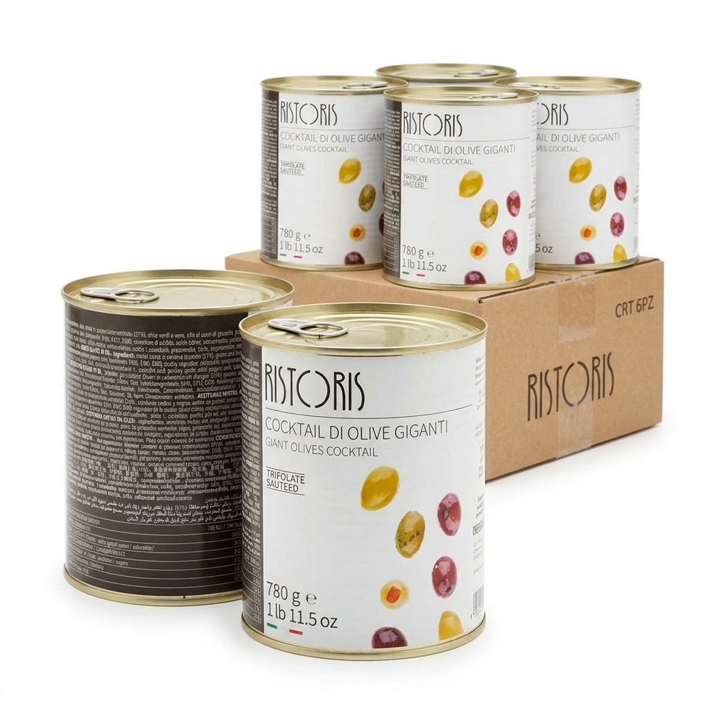 Cocktail aus grossen marinierten Oliven Ristoris - Dose 780 g (6 Stk.)