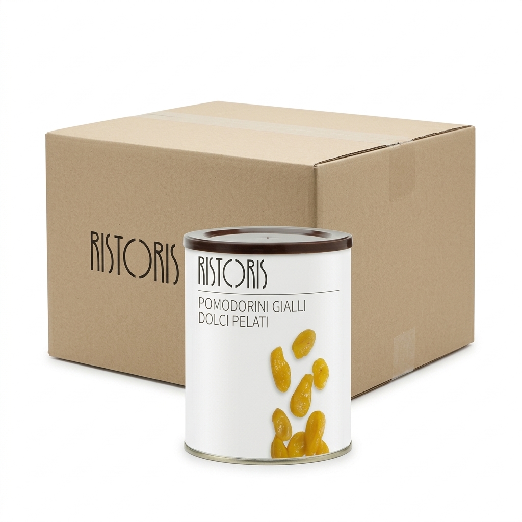 Pomodori cilieg Gialli Pelati Latta 780g 6 pièces carton RIS