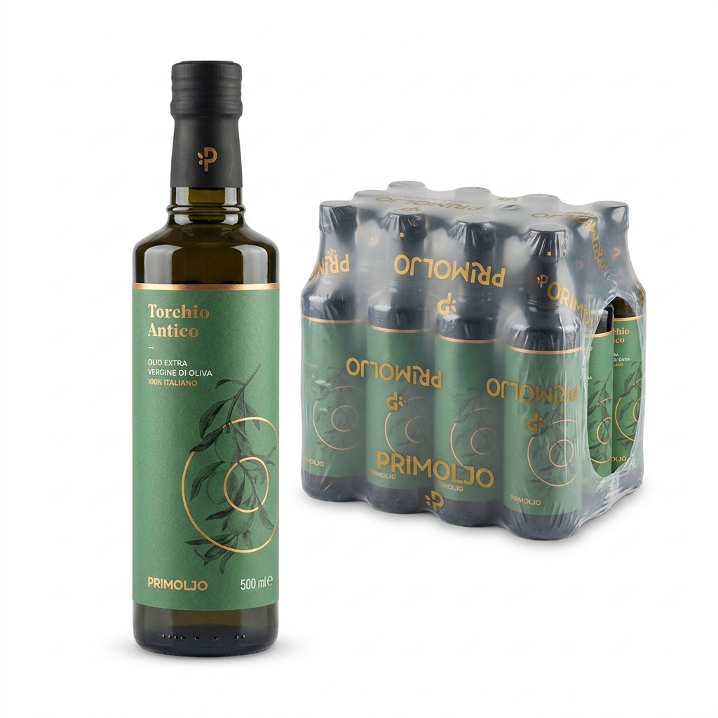 Natives Olivenoel Extra 100% Italien Torchio Antico 500 ml (Karton 12) - Primiceri