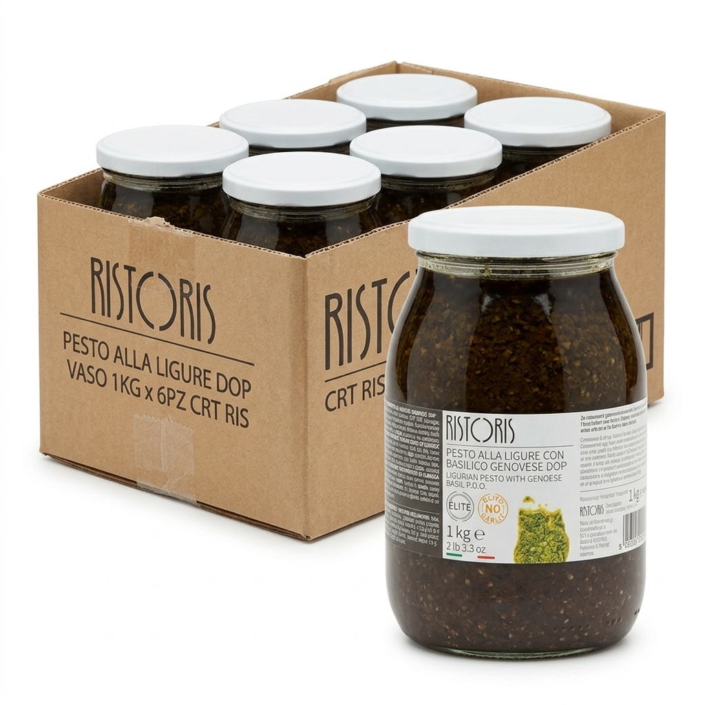 Pesto alla Ligure au Basilic Génois DOP Bocal 1 kg (Carton 6) — Ristoris