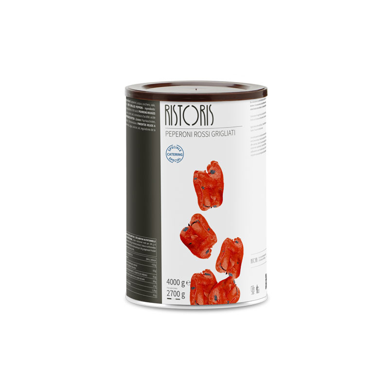 PEPERONI ROSSI GRIGLIATI LATTA KG 4 RIS