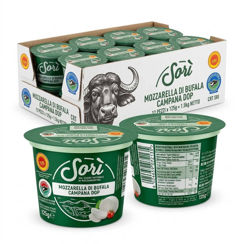 BÜFFELMOZZARELLA CAMPANA G.U. 125G 1.5KG KRT SRI