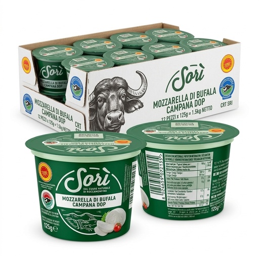 Mozzarella de bufflonne DOP 125 g — Mozzarella di Bufala Campana, Sorì Italia