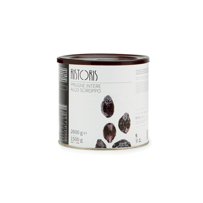 PRUGNE INTERE ALLO SCIROPPO LATTA 2.6KG 6PZ CRT RIS