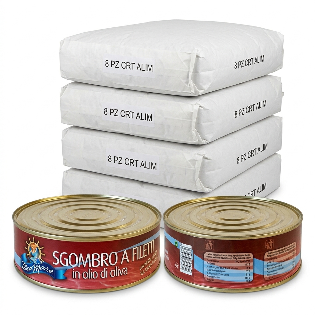 MACKEREL FILLETS IN OLIVE OIL 1.85KG 8PCS CTN ALIM