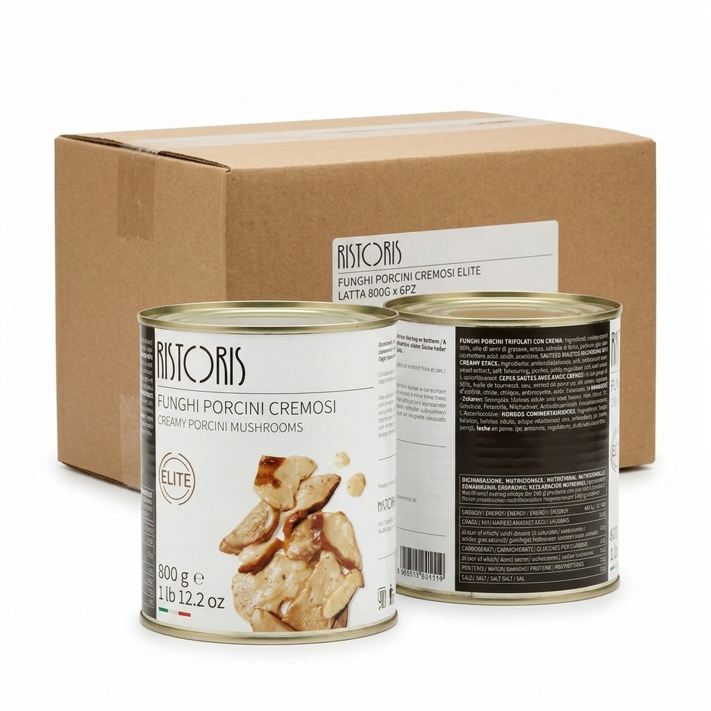 Funghi Porcini Cremosi Elite Latta 800 g (Cartone 6) — Ristoris