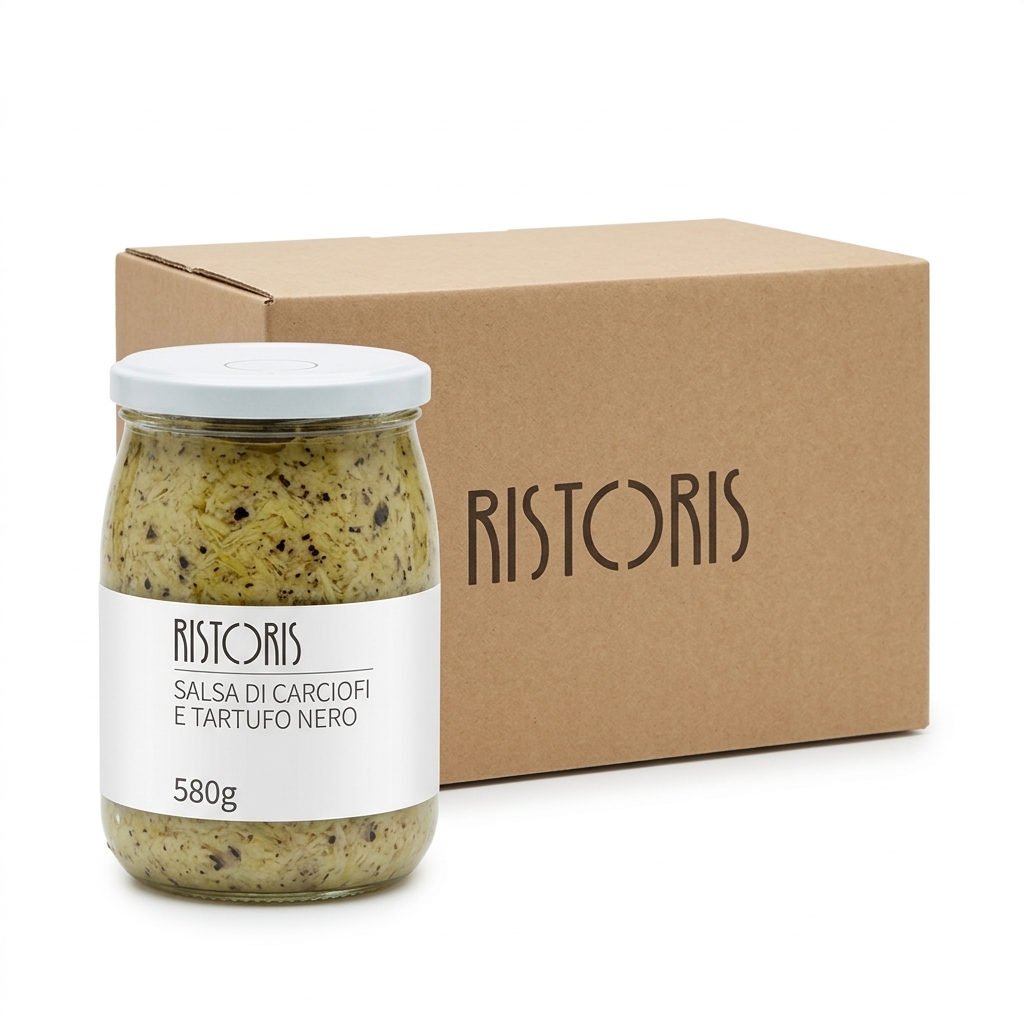 Salsa Di Carciofi E Tartufo Nero Vaso 580g 6pz Karton Ris