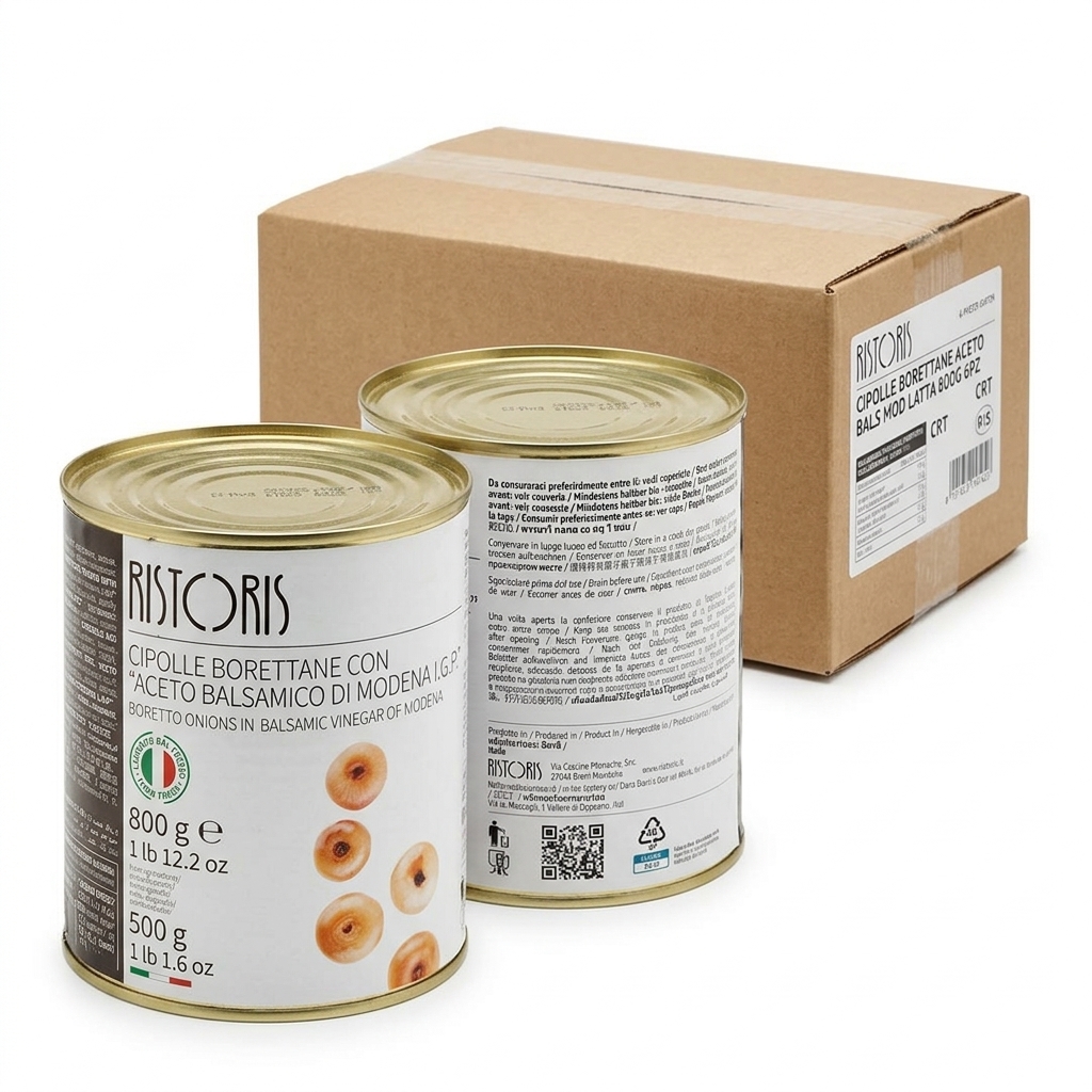 Borettane Onions in Aceto Balsamico di Modena Ristoris - Tin 800 g (Case of 6)