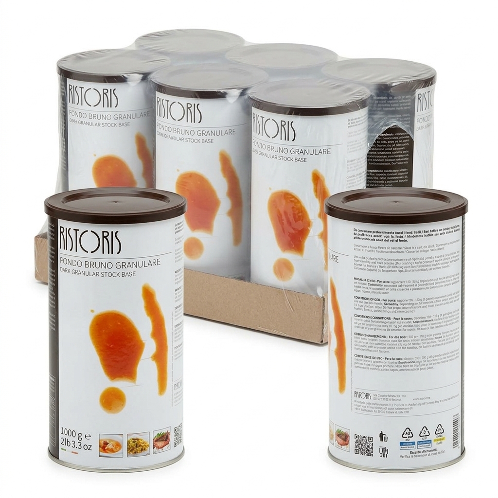 Fondo Bruno Granulare Barattolo 1 kg (Cartone 6) — Ristoris